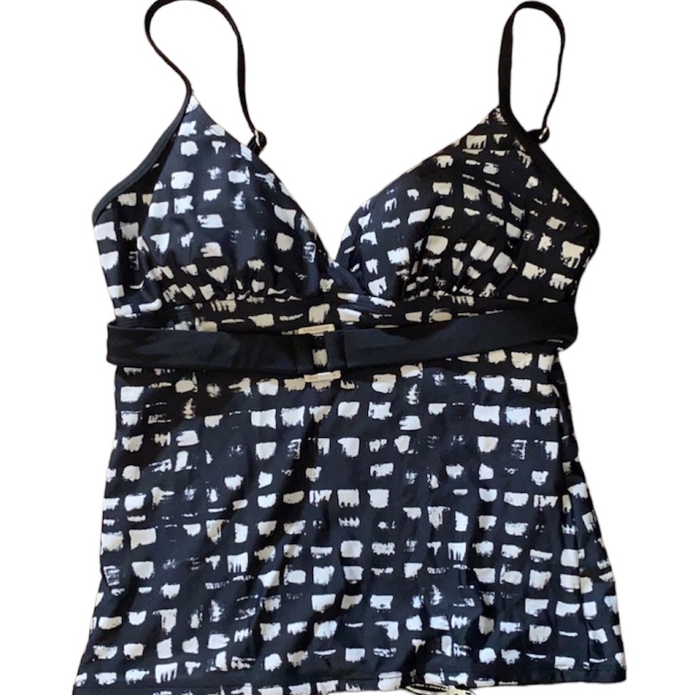 The Collection Women’s Tankini top black and white size 8